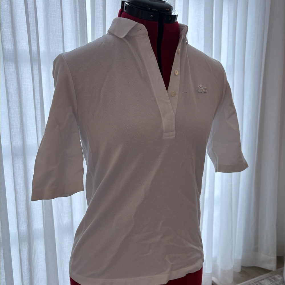 Lacoste Slim Fit White Polo